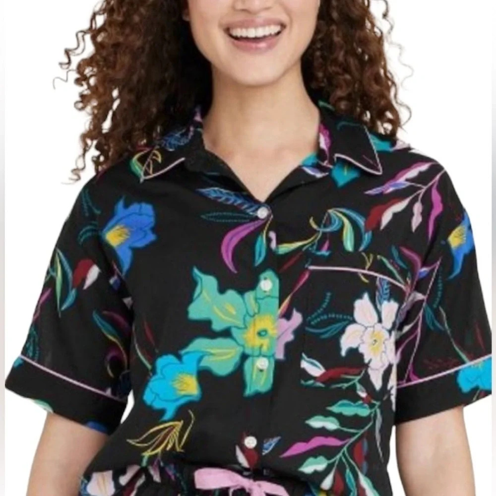 Target Stars Above 1 Piece lounge wear top Multi Floral Sz XXL